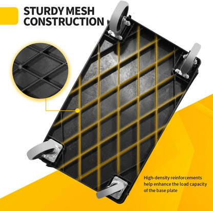 80855 500-Lb Utility Service PP Cart with Two Trays and Wheels 30 Inch X 16 Inch Overall Dimensions